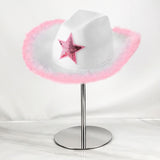 Maxbell Women Cowboy Hat Cloth Hat for Bridal Holiday Costume Clothes Accessories