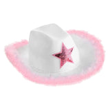 Maxbell Women Cowboy Hat Cloth Hat for Bridal Holiday Costume Clothes Accessories