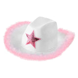 Maxbell Women Cowboy Hat Cloth Hat for Bridal Holiday Costume Clothes Accessories