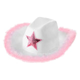 Maxbell Women Cowboy Hat Cloth Hat for Bridal Holiday Costume Clothes Accessories