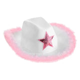 Maxbell Women Cowboy Hat Cloth Hat for Bridal Holiday Costume Clothes Accessories