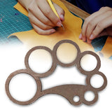 Maxbell Circle Ruler Round Leather Corner Cutting Template DIY Leather Craft Tool Style B