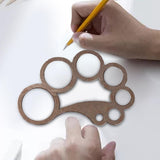 Maxbell Circle Ruler Round Leather Corner Cutting Template DIY Leather Craft Tool Style B