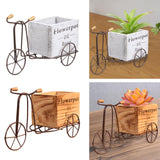 Maxbell Bike Flower Basket European Style for Balcony Home Fence Gray