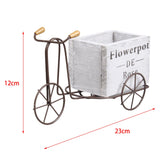 Maxbell Bike Flower Basket European Style for Balcony Home Fence Gray