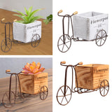 Maxbell Bike Flower Basket European Style for Balcony Home Fence Gray