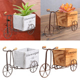 Maxbell Bike Flower Basket European Style for Balcony Home Fence Gray