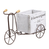 Maxbell Bike Flower Basket European Style for Balcony Home Fence Gray