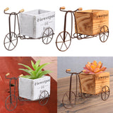 Maxbell Bike Flower Basket European Style for Balcony Home Fence Gray