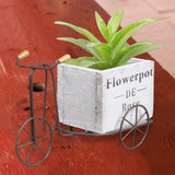Maxbell Bike Flower Basket European Style for Balcony Home Fence Gray