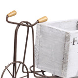 Maxbell Bike Flower Basket European Style for Balcony Home Fence Gray