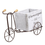 Maxbell Bike Flower Basket European Style for Balcony Home Fence Gray