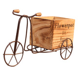 Maxbell Bike Flower Basket European Style for Balcony Home Fence Wood