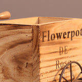 Maxbell Bike Flower Basket European Style for Balcony Home Fence Wood