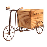Maxbell Bike Flower Basket European Style for Balcony Home Fence Wood