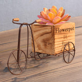 Maxbell Bike Flower Basket European Style for Balcony Home Fence Wood