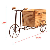 Maxbell Bike Flower Basket European Style for Balcony Home Fence Wood