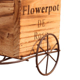 Maxbell Bike Flower Basket European Style for Balcony Home Fence Wood