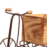 Maxbell Bike Flower Basket European Style for Balcony Home Fence Wood