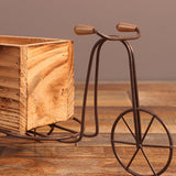 Maxbell Bike Flower Basket European Style for Balcony Home Fence Wood