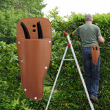 Maxbell Pruning Scissors Tool Bag PU Leather Portable for Plant Shear Trimming Tools