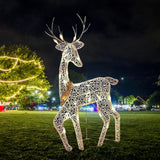 Maxbell Christmas Reindeers Light Xmas Garden Lights for Pathway Garden Holiday L