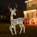 Maxbell Christmas Reindeers Light Xmas Garden Lights for Pathway Garden Holiday L