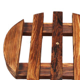 Maxbell Movable Wooden Flowerpot Rack with Lockable Brake Rolling Caster for Corner Round 25cm