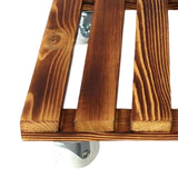 Maxbell Movable Wooden Flowerpot Rack with Lockable Brake Rolling Caster for Corner Square 40cm