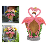 Maxbell Resin Flamingo Flower Pot Garden Statue for Home Decor Backyard Office