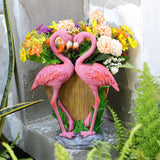 Maxbell Resin Flamingo Flower Pot Garden Statue for Home Decor Backyard Office