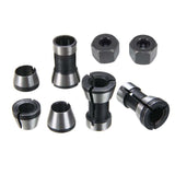 Maxbell Trimming Machine Chuck Accessories Steel for Engraving Machine Wood Carving 8pcs