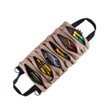 Maxbell Wrench Tools Pouch Canvas with 6 Zipper Pockets Foldaway for Plumber