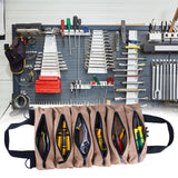 Maxbell Wrench Tools Pouch Canvas with 6 Zipper Pockets Foldaway for Plumber