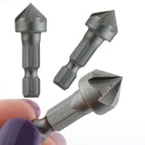 Maxbell 3x 90 Degree Chamfer Cutter Bit Durable Replaces for Carpentry Metal