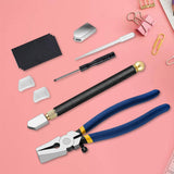 Maxbell 10Pcs Glass Cutting Tool Kit for Breaking Fusing Stained Glass