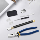 Maxbell 10Pcs Glass Cutting Tool Kit for Breaking Fusing Stained Glass