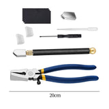 Maxbell 10Pcs Glass Cutting Tool Kit for Breaking Fusing Stained Glass