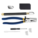 Maxbell 10Pcs Glass Cutting Tool Kit for Breaking Fusing Stained Glass