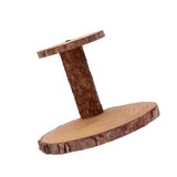 Maxbell Wood Cake Stand Rustic Food Riser Decorative Tray for Cookie Decor 2 Wood Chips