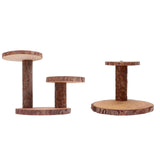 Maxbell Wood Cake Stand Rustic Food Riser Decorative Tray for Cookie Decor 2 Wood Chips