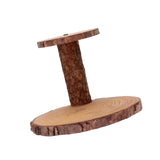 Maxbell Wood Cake Stand Rustic Food Riser Decorative Tray for Cookie Decor 2 Wood Chips