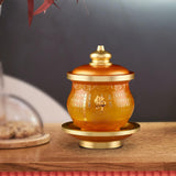 Maxbell Water Offering Cup Coloured Glaze Buddhist Worship Cup for Worship Style B