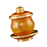 Maxbell Water Offering Cup Coloured Glaze Buddhist Worship Cup for Worship Style B