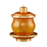 Maxbell Water Offering Cup Coloured Glaze Buddhist Worship Cup for Worship Style B