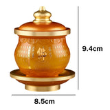 Maxbell Water Offering Cup Coloured Glaze Buddhist Worship Cup for Worship Style B