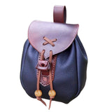 Maxbell Retro Pouch Bag Style Backpack Pockets Cosplay Costume Blue