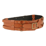 Maxbell Reusable PU Leather Waist Belt Costume Wrap Around Medieval Knight Belt Yellow