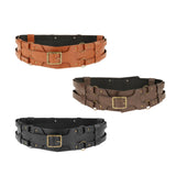 Maxbell Reusable PU Leather Waist Belt Costume Wrap Around Medieval Knight Belt Yellow