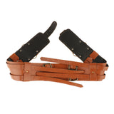 Maxbell Reusable PU Leather Waist Belt Costume Wrap Around Medieval Knight Belt Yellow